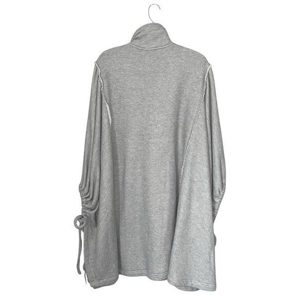 Free People FP Beach Natalie Pull Over Poncho Gray Size M/L - Picture 3 of 9